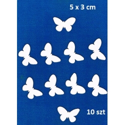 BEERMATA #1,5mm / Motylek  5x3cm / SCRAPBOOKING , tekturka / KOMPLET 10szt / motyl,  birmata